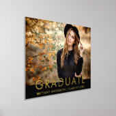 スタイリッシュモダン大学院写真金ゴールド 箔ポスター (レイダウン)