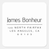 スタイリッシュモダン差出人住所 スクエアシール (正面)