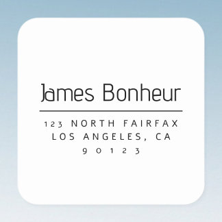 スタイリッシュモダン差出人住所 スクエアシール