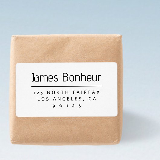 スタイリッシュモダン差出人住所 ラベル