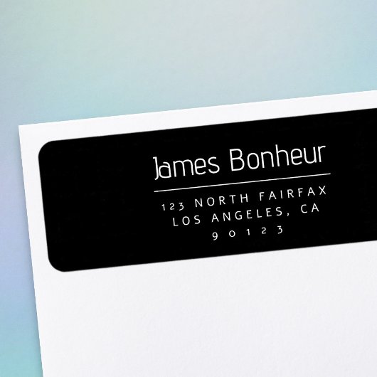スタイリッシュモダン差出人住所 ラベル