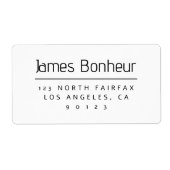 スタイリッシュモダン差出人住所 ラベル (正面)