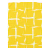 スタイリッシュモダン抽象芸術の黄色い通芯線パターン テーブルクロス (正面)