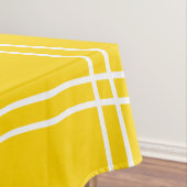 スタイリッシュモダン抽象芸術の黄色い通芯線パターン テーブルクロス (インサイチュ)
