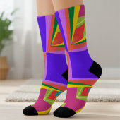 スタイリッシュモダン抽象芸術カラフル ソックス