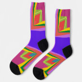 スタイリッシュモダン抽象芸術カラフル ソックス (左)