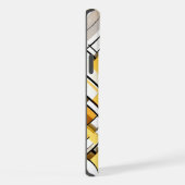 スタイリッシュモダン抽象芸術幾何学黄 iPhoneケース (右側面)