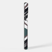 スタイリッシュモダン抽象芸術表現者グリーンブラック iPhoneケース (右側面)