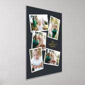 スタイリッシュモダン数々の写真ファミリホームデコーダブラック 箔ポスター (レイダウン)