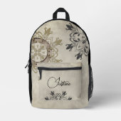 スタイリッシュモダン曼荼羅パーソナライズされた プリントバックパック (正面)