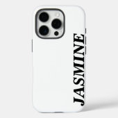 スタイリッシュモダン無地の名前をカスタムする Case-Mate iPhoneケース (裏面)