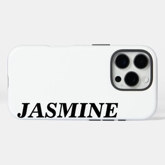 スタイリッシュモダン無地の名前をカスタムする Case-Mate iPhoneケース (裏面 (横))