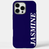 スタイリッシュモダン無地の王室の名前をカスタムする Case-Mate iPhoneケース (裏面)