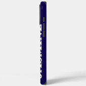 スタイリッシュモダン無地の王室の名前をカスタムする Case-Mate iPhoneケース (裏面 / 左)