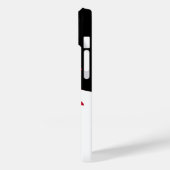 スタイリッシュモダン白黒レッドバタフライフローラ Case-Mate iPhoneケース (裏面 / 左)