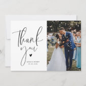 スタイリッシュモダン結婚のサンキューカード サンキューカード (正面)