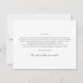 スタイリッシュモダン結婚の3枚の写真 ノートカード (裏面)