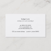 スタイリッシュモダン美しいシルバストライプのッ淡い色のク 名刺 (裏面)