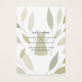 スタイリッシュモダン葉ドレスプリントカード (裏面)