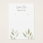 スタイリッシュモダン葉ドレスプリントカード (正面)