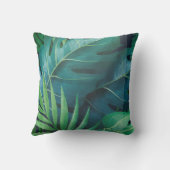 スタイリッシュモダン葉Tropical Palm Coffee M クッション (裏面)