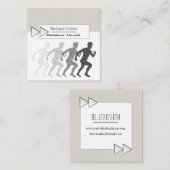 スタイリッシュモダン走パーソナルトレーナー スクエア名刺 (正面/裏面)