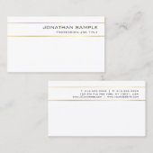 スタイリッシュモダン金ゴールドストライプのデザイントレンディー 名刺 (正面/裏面)