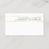 スタイリッシュモダン金ゴールドストライプのデザイントレンディー 名刺 (裏面)