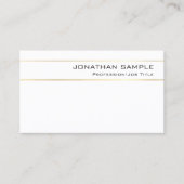 スタイリッシュモダン金ゴールドストライプのデザイントレンディー 名刺 (正面)