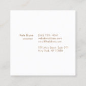 スタイリッシュモダン金ゴールドストライプブルー スクエア名刺 (裏面)