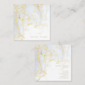 スタイリッシュモダン金ゴールド大理石プロフェッショナルエレガント スクエア名刺 (正面/裏面)