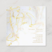 スタイリッシュモダン金ゴールド大理石プロフェッショナルエレガント スクエア名刺 (裏面)