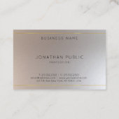 スタイリッシュモダン金ゴールド銀 名刺 (裏面)