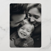 スタイリッシュモダン金ゴールド | フォト 箔シーズンカード (裏面)