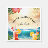 スタイリッシュモダン鮮やかおもしろい21日 スタンダードカクテルナプキン (正面)