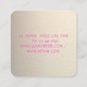 スタイリッシュモダン，くちび，まつ，メイク スクエア名刺 (裏面)