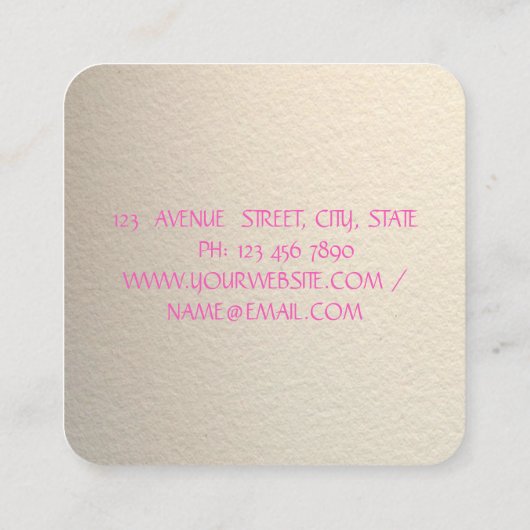 スタイリッシュモダン,くちび,まつ,メイク スクエア名刺 (裏面)