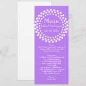 スタイリッシュモダン Violet 結婚'S Tableメニュー メニュー (正面/裏面)