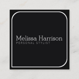 スタイリッシュモダンBLK正方形プロフェッショナル スクエア名刺