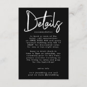 スタイリッシュモダンEditable Premium Black結婚's エンクロージャーカード (正面)