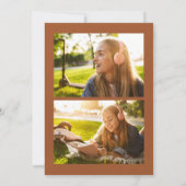 スタイリッシュモダンNeutral Geometric Photo Gradation 案内状 (裏面)