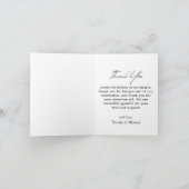 スタイリッシュモダンScript 5写真コラージュ結婚 サンキューカード (内部)