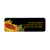 スタイリッシュモダンSunflower Black Address ラベル (正面)
