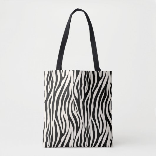 スタイリッシュモダンZebra Print Safari Animal Pattern トートバッグ (正面)