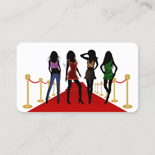 スタイリッシュモデルモダンスタイリストファッションデザイナ 名刺 (裏面)