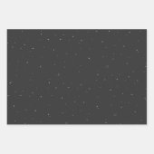 スタイリッシュモノクロ灰色の格子模様 ラッピングペーパーシート (正面2)