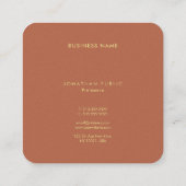 スタイリッシュモノグラムのテンプレートラグジュアリープレミアムパール スクエア名刺 (裏面)