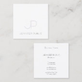 スタイリッシュモノグラムのモダン人気がある平 スクエア名刺 (正面/裏面)