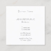 スタイリッシュモノグラムのモダン人気がある平 スクエア名刺 (裏面)