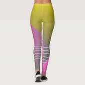 スタイリッシュモノグラムの黄色勾配トレーニング レギンス (裏面)